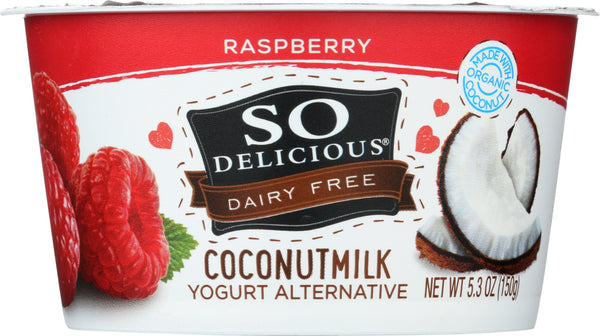 SO DELICIOUS: Raspberry Coconut Milk Yogurt Alternative, 5.3 oz