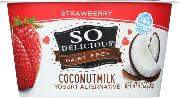 SO DELICIOUS: Coconutmilk Yogurt Alternative Strawberry, 5.30 oz