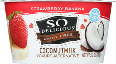 SO DELICIOUS: Strawberry Banana Coconut Milk Yogurt Alternative, 5.3 oz