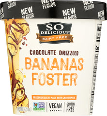 SO DELICIOUS: Frozen Cashew Chocolate Drizzled Banana Foster, 16 oz