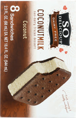 SO DELICIOUS: Frozen Sandwiches Mini Coconut 8 Pack, 18.4 oz