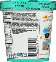 SO DELICIOUS: Frozen Dessert No Sugar Added Vanilla Bean, 16 oz