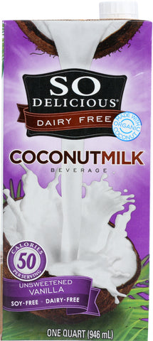 SO DELICIOUS: Coconut Milk Unsweetened Vanilla, 32 oz