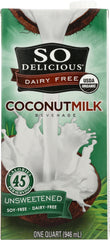 SO DELICIOUS: Organic Coconut Milk Dairy Free Unsweetened, 32 Oz