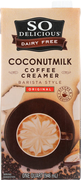 SO DELICIOUS: Dairy Free Barista Style Coconut Milk Creamer Original, 32 oz