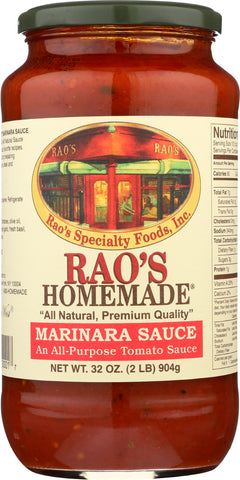 RAO'S HOMEMADE: Marinara Sauce, 32 oz