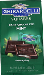 GHIRARDELLI: Dark Chocolate Squares White Mint, 5.32 oz