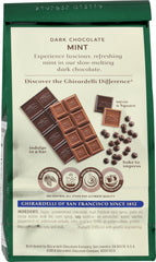 GHIRARDELLI: Dark Chocolate Squares White Mint, 5.32 oz