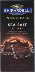 GHIRARDELLI: Chocolate Bar Dark Sea Salt, 3.5 oz
