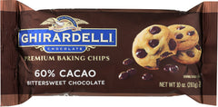 GHIRARDELLI: Chocolate Baking Chips 60% Cacao Bittersweet Chocolate, 10 oz