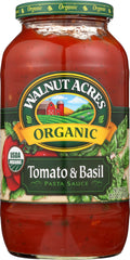 WALNUT ACRES: Organic Pasta Sauce Tomato and Basil, 25.5 oz