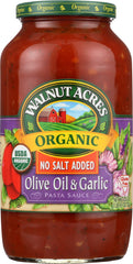 WALNUT ACRES: Organic Garlic Garlic Pasta Sauce, 25.5 oz