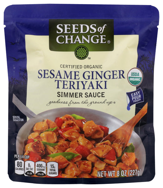 SEEDS OF CHANGE: Organic Sesame Ginger Teriyaki Simmer Sauce, 8 oz