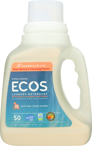 EARTH FRIENDLY: Ultra Ecos Laundry Detergent Magnolia and Lily, 50 oz