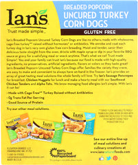 IAN'S NATURAL FOODS: Breaded Popcorn Turkey Corn Dogs, 8 oz