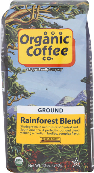 ORGANIC COFFEE CO: Coffee Ground Forest Rain First Blend, 12 oz