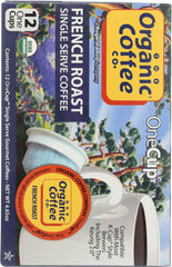 ORGANIC COFFEE CO.: One Cup Organic French Roast Coffee, 12 One Cups