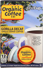 ORGANIC COFFEE CO: Gorilla Decaf Single Serve Coffee, 12 pcs