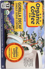 ORGANIC COFFEE CO: Gorilla Decaf Single Serve Coffee, 12 pcs