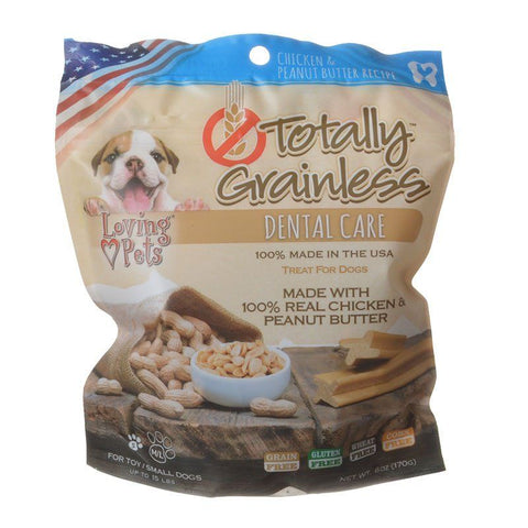 Loving Pets Totally Grainless Dental Care Chews - Chicken & Peanut Butter