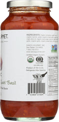 DAVE'S GOURMET: Organic Roasted Garlic and Sweet Basil Pasta Sauce, 25.5 Oz
