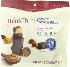 THINK THIN: Bites Protein Peanut Butter Gluten Free, 4.5 oz