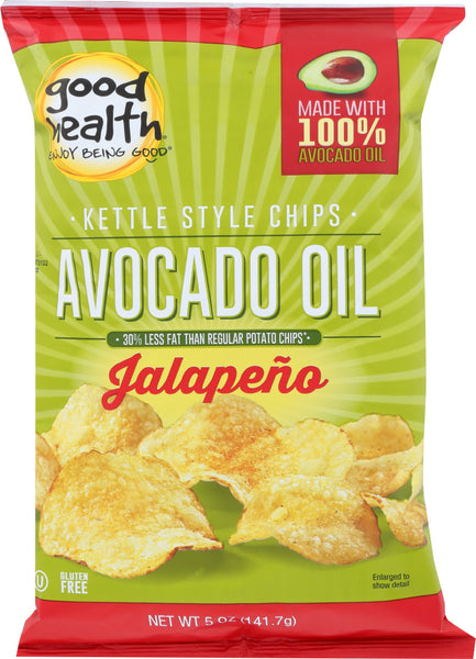 GOOD HEALTH: GOOD HEALTH: Jalapeno Avocado Oil Potato Chips, 5 oz