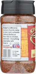 KINDERS: Calis Blackened Rub, 4.2 oz