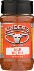 KINDERS: Mild BBQ Rub, 6.5 oz