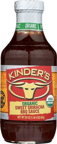KINDERS: Sauce Bbq Spicy Roasted Garlic Organic, 20 oz