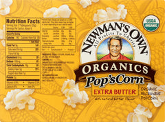 NEWMANS OWN ORGANIC: Microwave Popcorn Extra Butter, 9.9 oz