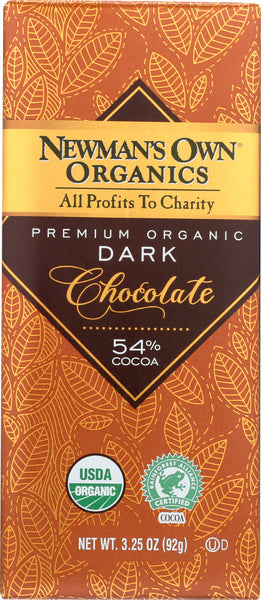 NEWMANS OWN ORGANIC: Chocolate Bar Dark Organic, 3.25 oz