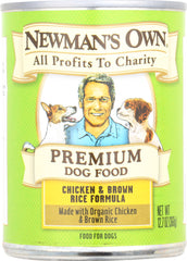 NEWMAN'S OWN: Premium Dog Food Chicken and Brown Rice in Can, 12.7 oz