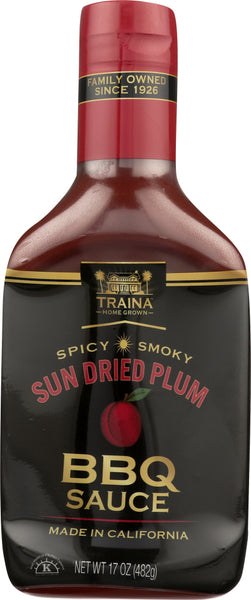 TRAINA: Sauce BBQ Sun Dried Plum, 17 oz