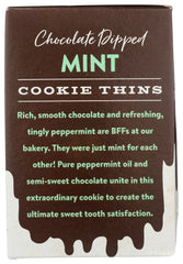 DEWEY'S BAKERY: Chocolate Dipped Mint Moravian Style Cookie Thins, 5.50 oz