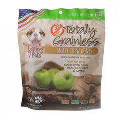 Loving Pets Totally Grainless Meaty Chew Bones - Chicken & Apple