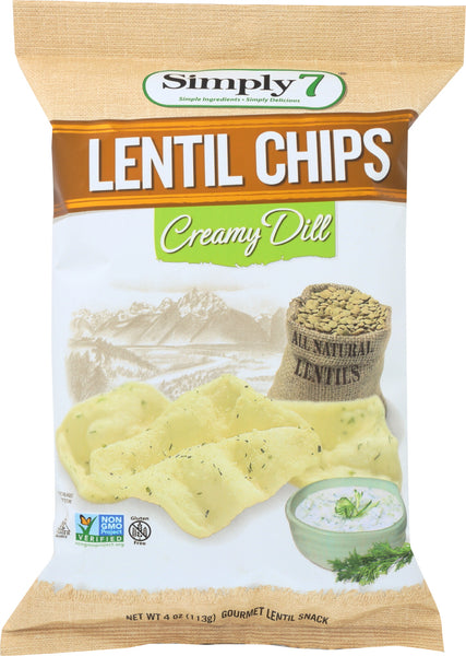 SIMPLY 7: Lentil Chips Creamy Dill Cool And Refreshing, 4 oz