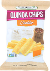 SIMPLY 7: Quinoa Chips Cheddar, 3.5 oz