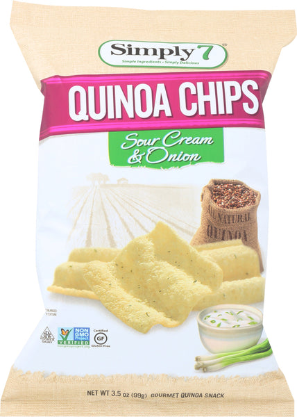 SIMPLY 7: Quinoa Chips Sour Cream & Onion, 3.5 oz