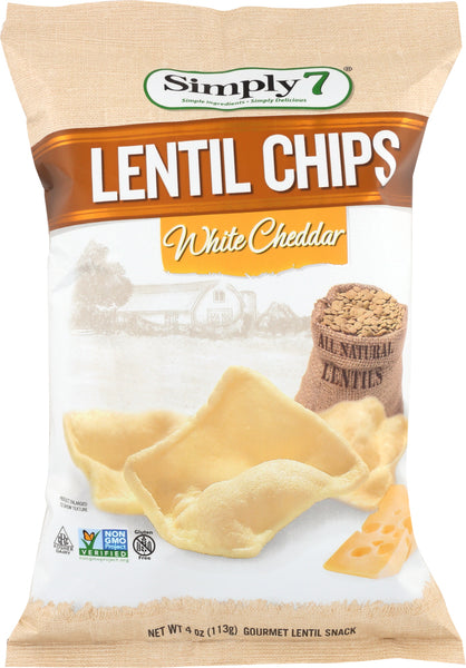 SIMPLY 7: Chip Lentil White Cheddar, 4 oz