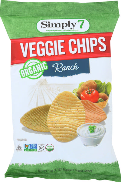 SIMPLY 7: Chip Veggie Ranch Original, 4 oz