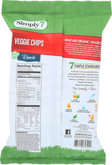 SIMPLY 7: Chip Veggie Ranch Original, 4 oz