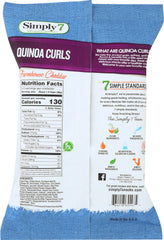 SIMPLY 7: Curls Quinoa Farmhouse Cheddar, 3.5 oz