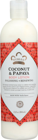 NUBIAN HERITAGE: Body Lotion Coconut & Papaya, 13 oz