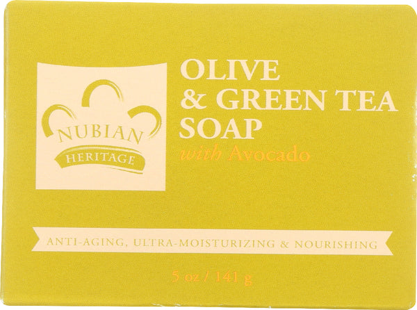 NUBIAN HERITAGE: Bar Soap Olive & Green Tea with Avocado, 5 oz