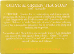 NUBIAN HERITAGE: Bar Soap Olive & Green Tea with Avocado, 5 oz