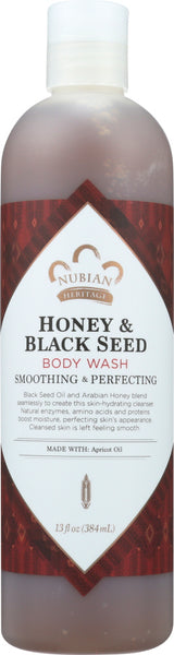 NUBIAN HERITAGE: Body Wash Honey & Black Seed, 13 oz