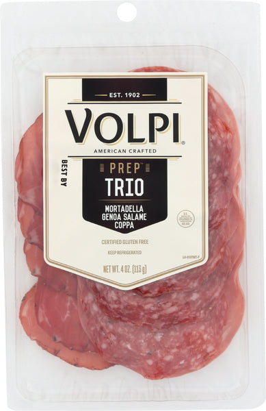 VOLPI: Prep Trio Mortadella, Genoa Salame, Coppa, 4 oz