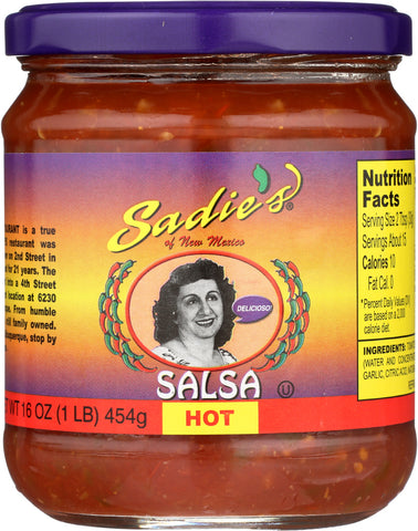 SADIE'S: Hot Salsa, 16 oz