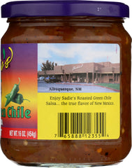 SADIE: Salsa Hot Roasted Green Chile, 16 oz